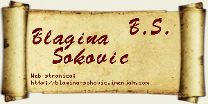 Blagina Soković vizit kartica